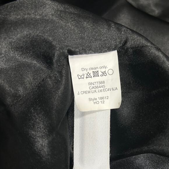 J. Crew Black Lady Day Top Coat Size 6 Italian Double Cloth Wool Blend Italian - Picture 8 of 11